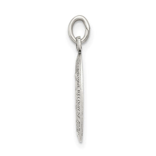 Sterling Silver Antiqued Miraculous Solid Medal Pendant