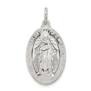 Sterling Silver Miraculous Medal Pendant QC5522