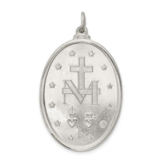 Sterling Silver Miraculous Medal Pendant QC5525