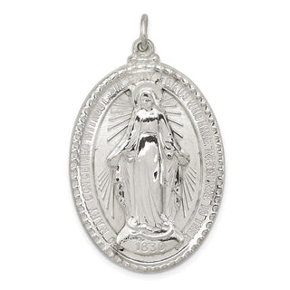 Sterling Silver Miraculous Medal Pendant QC5525