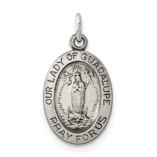 Sterling Silver Our Lady of Guadalupe Medal Pendant QC5568