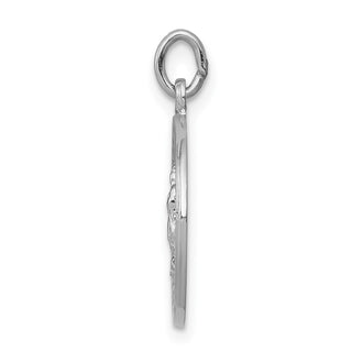 Sterling Silver Rhodium-plated Our Lady of Guadalupe Medal Pendant QC5569