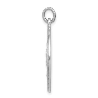 Sterling Silver Rhodium-plated Our Lady of Guadalupe Medal Pendant QC5570