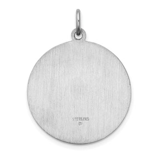 Sterling Silver Rhodium-plated Our Lady of Guadalupe Medal Pendant QC5570