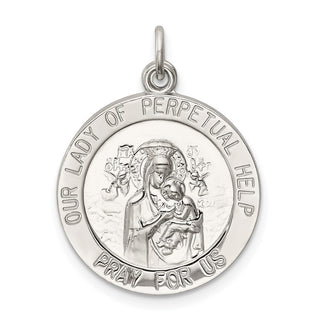 Sterling Silver Our Lady of Perpetual Help Medal Pendant QC5573