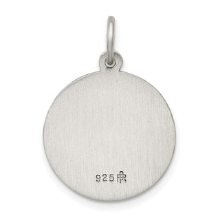 Sterling Silver Our Lady of Perpetual Help Round Medal Pendant
