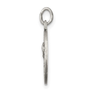 Sterling Silver Antiqued Our Lady of Sorrows Medal Pendant