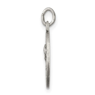 Sterling Silver Antiqued Our Lady of Sorrows Medal Pendant