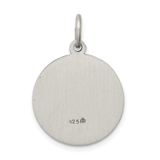 Sterling Silver Antiqued De La Providencia Medal Pendant QC5589