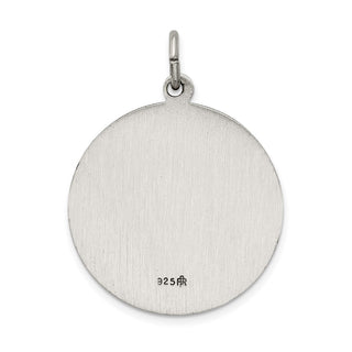 Sterling Silver Antiqued De La Providencia Medal Pendant QC5590