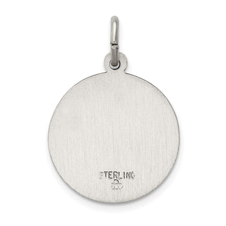 Sterling Silver Antiqued Blessed Mother Medal Pendant
