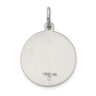 Sterling Silver Antiqued Blessed Mother Medal Pendant