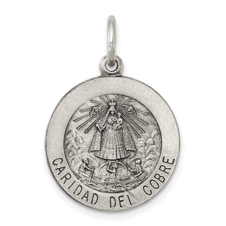 Sterling Silver Caridad del Cobre Medal Pendant