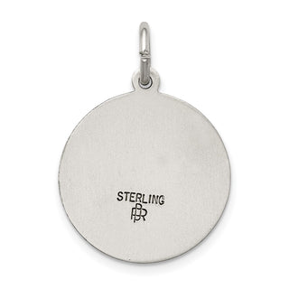 Sterling Silver Antiqued Lady Of Montserrate Medal Pendant