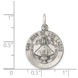 Sterling Silver Antiqued San Juan Los Lagos Medal Pendant