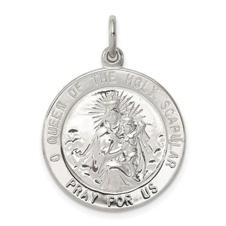 Sterling Silver Queen of the Holy Scapular Medal Pendant QC5597