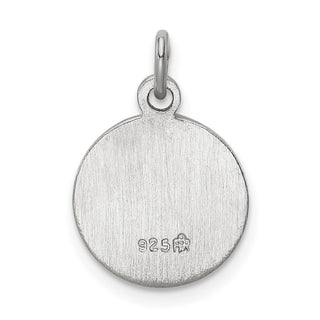 Sterling Silver Rhodium-plated Saint Christopher Medal Pendant QC5610