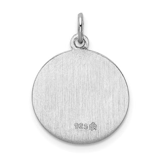 Sterling Silver Rhodium-plated Saint Christopher Medal Pendant QC5611