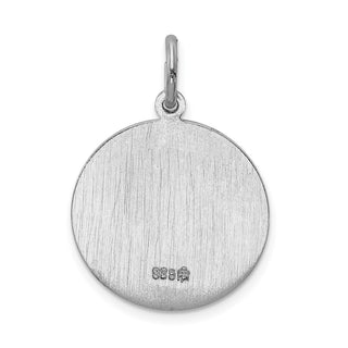 Sterling Silver Rhodium-plated Saint Christopher Medal Pendant QC5612