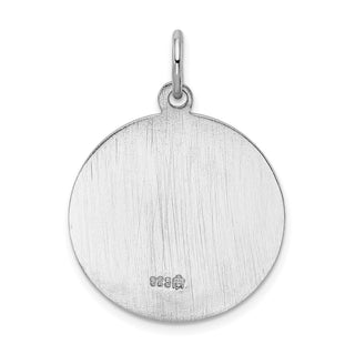 Sterling Silver Rhodium-plated Saint Christopher Medal Pendant QC5613