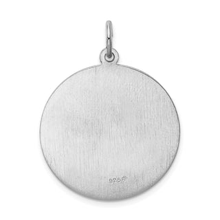 Sterling Silver Rhodium-plated Saint Christopher Medal Pendant QC5614