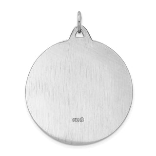 Sterling Silver Rhodium-plated Saint Christopher Medal Pendant QC5615