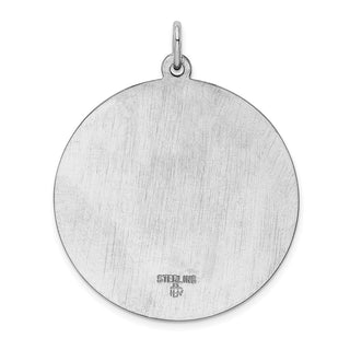 Sterling Silver Rhodium-plated Saint Christopher Medal Pendant QC5616