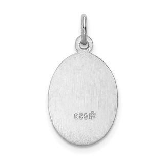 Sterling Silver Rhodium-plated Saint Christopher Medal Pendant QC5617