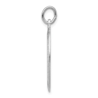 Sterling Silver Rhodium-plated Saint Christopher Medal Pendant QC5618