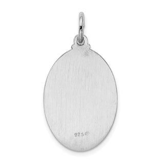 Sterling Silver Rhodium-plated Saint Christopher Medal Pendant QC5618