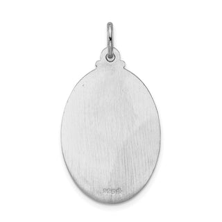 Sterling Silver Rhodium-plated Saint Christopher Medal Pendant QC5619