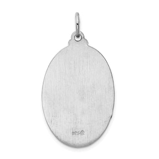 Sterling Silver Rhodium-plated Saint Christopher Medal Pendant QC5620