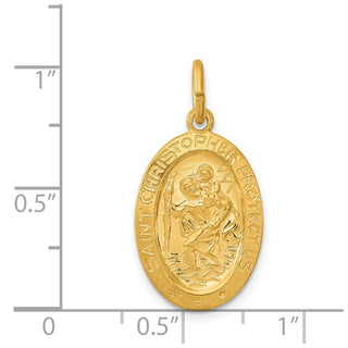 Gold-plated Sterling Silver Saint Christopher Medal Pendant QC5625