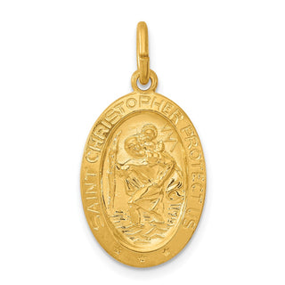 Gold-plated Sterling Silver Saint Christopher Medal Pendant QC5625
