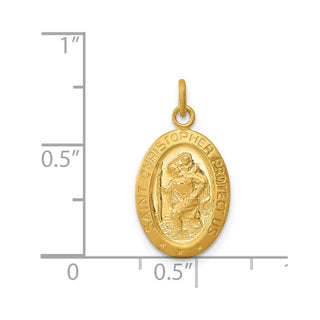 Gold-plated Sterling Silver Saint Christopher Medal Pendant QC5626