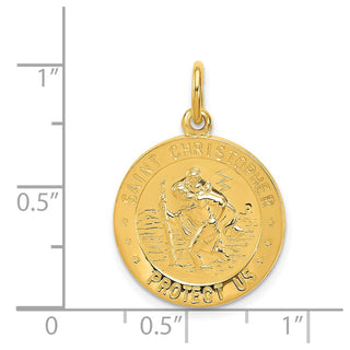 Gold-plated Sterling Silver Saint Christopher Medal Pendant QC5636
