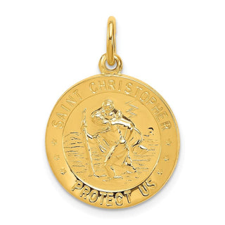 Gold-plated Sterling Silver Saint Christopher Medal Pendant QC5636