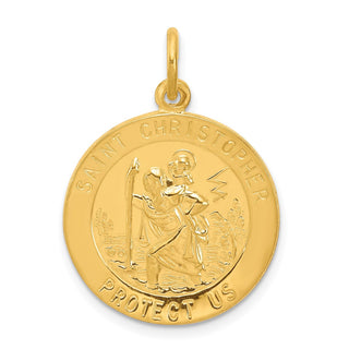 Gold-plated Sterling Silver St. Christopher Medal Pendant QC5641
