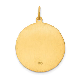 Gold-plated Sterling Silver St. Christopher Medal Pendant QC5643