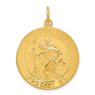 Gold-plated Sterling Silver St. Christopher Medal Pendant QC5643