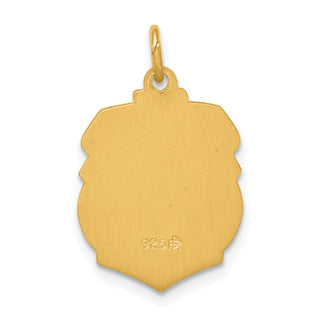 Gold-plated Sterling Silver Saint Michael Badge Medal Pendant