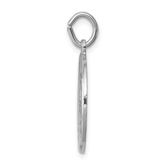 Rhodium-Plated Sterling Silver St. Joseph Medal Pendant - 26 x 20mm, Polished & Engravable