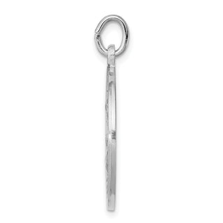Sterling Silver Rhodium-plated Saint Joseph Medal Pendant QC5683
