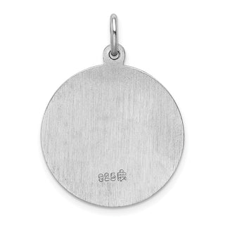 Sterling Silver Rhodium-plated Saint Joseph Medal Pendant QC5683