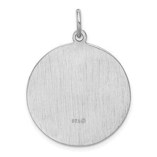 Sterling Silver Rhodium-plated Saint Jude Thaddeus Medal Pendant QC5691