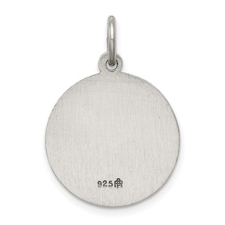 Sterling Silver Antiqued Saint Lucy Medal Pendant QC5697
