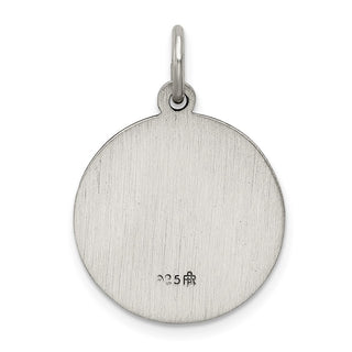 Sterling Silver Antiqued Saint Luke Medal Pendant QC5699