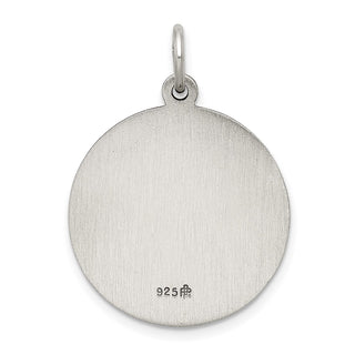 Sterling Silver Antiqued Saint Luke Medal Pendant QC5700
