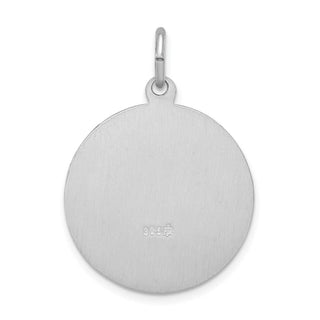 Sterling Silver Rhodium-plated Saint Anthony Medal Pendant