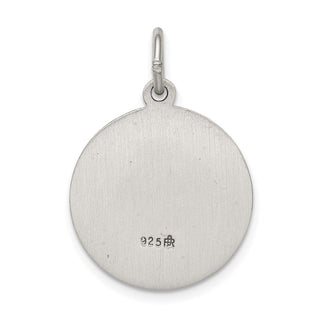 Sterling Silver Antiqued Saint Anne Medal Pendant QC5713
